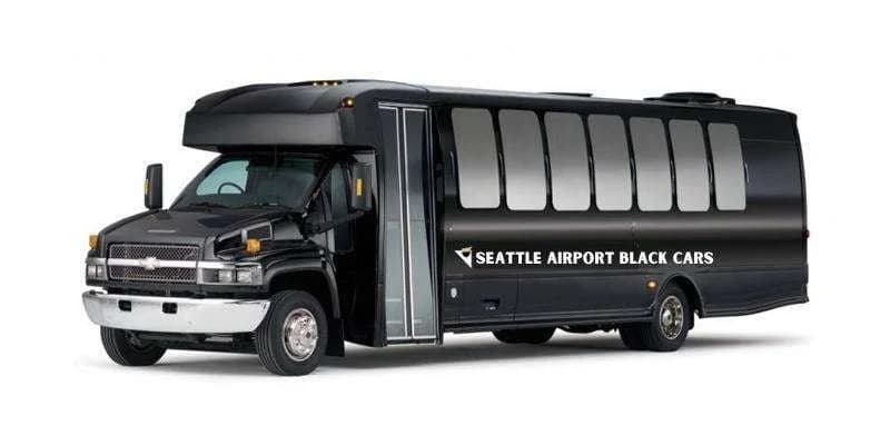 Seattle Airport Black Limo Mini Bus luxury transportation service